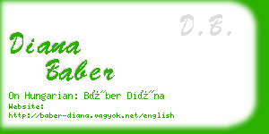 diana baber business card